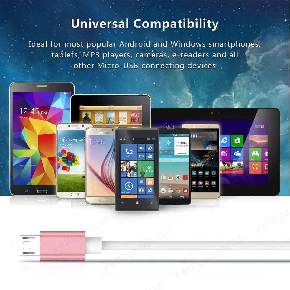 1M 2M Micro USB Cable Fast Charger Data Lead for Sony Xperia XA Z5 Z3 Z2 Z1 Z SP - Image 4 of 4