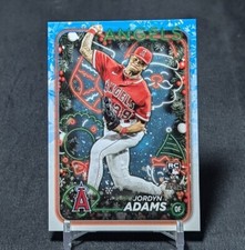 Jordyn Adams Rookie RC 2024 Topps Holiday Baseball Card #H31 Los Angeles Angels