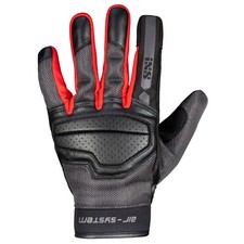 Motorrad Handschuhe L - IXS Evo Air Sommer Touchscreen schwarz-dunkelgrau-rot