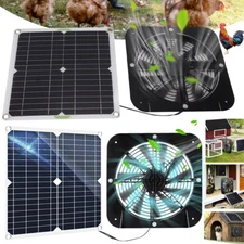 40W Solar Powered Exhaust Vent Fan for RV Camping Chicken Coop Attic Greenhouse