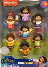 Fisher-Price Disney100 Little People Encanto Figure 7 Pack Toy Mirabel, Bruno