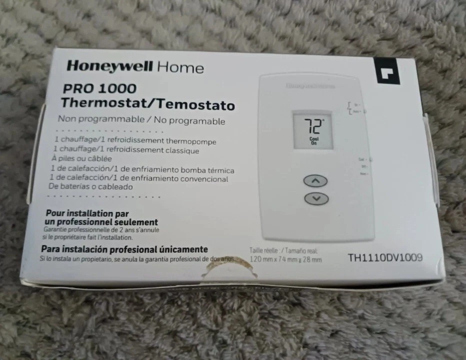 HONEYWELL TH1110DV1009 PRO 1000 Vertical Thermostat Non-Programmable  (1H/1C) NEW 85267799317 | eBay