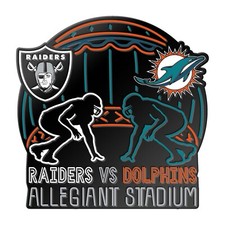 Las Vegas RAIDERS NFL 2020 official GAME PIN vs Miami Dolphins Allegiant Stadium