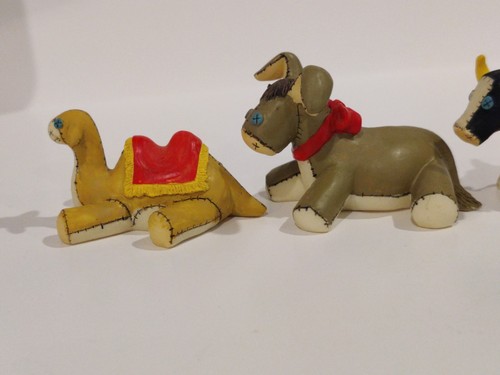 Fitz And Floyd Charming Tails Manger Nativity Animal Figures Lot of 4 Cow Camel - Picture 4 of 12