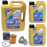 MotoröL Set 5W-30 Liqui Moly 7 Liter + ÖLfilter + Schraube FüR BMW 1Er 3Er 5Er