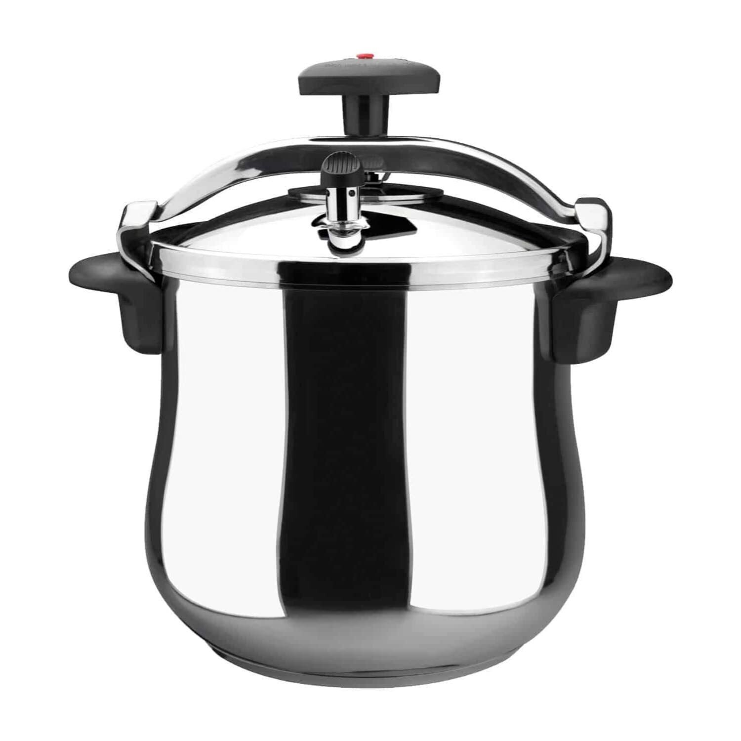® Olla de presión rápida Star B, 10,6 cuartos de galón, con fondo redondeado, hecha en 18/10...
