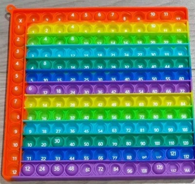 *MULTIPLICATION AND ADDITION PUSH POPPER MAT* - EDUCATIONAL FIDGET TOY. FREE P&P