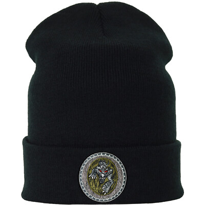 Strickmütze Wolf Beanie hat | unisex Mütze Wolfskopf Wintermütze