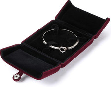 Velvet Bracelet Box, Double Open Jewelry Gift Box, Bangle Holder Case for Birthd