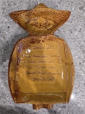 Vintage Ceramic Caballero In Sombrero Guacamole Chip and Dip Server Made In USA