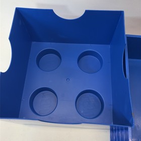 Lego Storage Brick Cube Blue Stackable 4 Stud Box Container