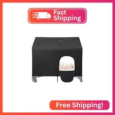 PandaEar Blackout Cover for Pack N Play, Breathable Crib Canopy Cover Tent for P