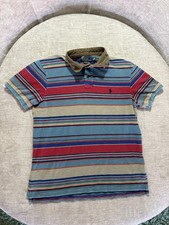 Vintage Polo by Ralph Lauren Polo Shirt Mens Large Multicolor Stripe Pony