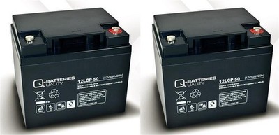 Ersatzakku für Trendmobil Venus 2 Stk.  Quality-Batteries 12LCP-50 12V - 50 Ah