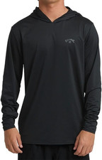 BILLABONG ARCH MESH Men's LS Hooded Surf Shirt - BLK - Small - NWT