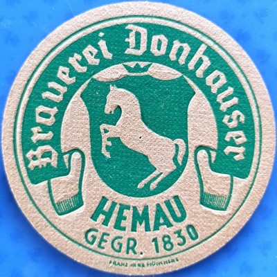 Old beer mat brewery Donhauser Hemau around 1940-50 with imprint