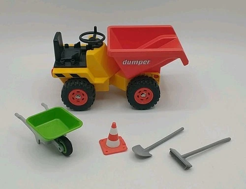 Vtg Playmobil 3756 Dumper Dump Truck + Retired Replacements 1988 W Germany