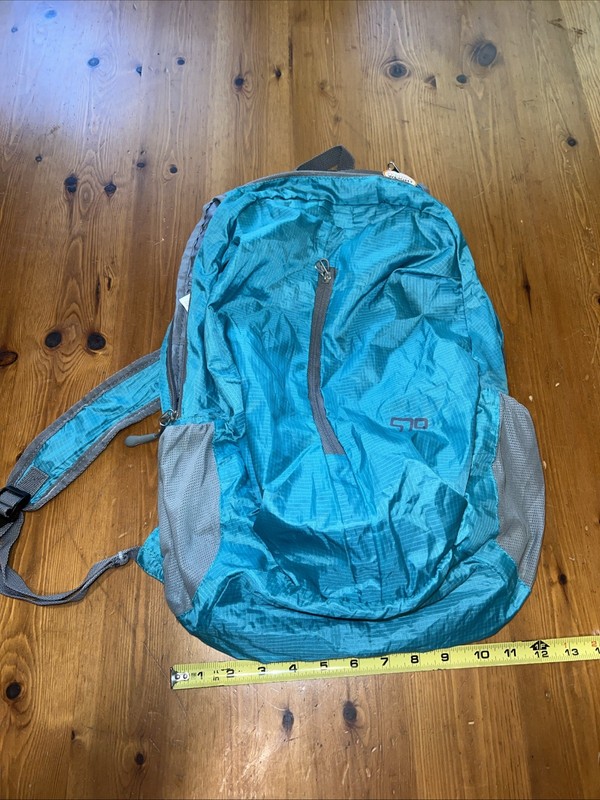 Travelon Feather Weight Blue & Gray Packable Backpack New With Tags