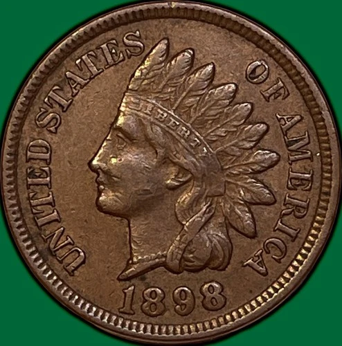 1898 Indian Head Cent Extremely Fine XF Coin #36086