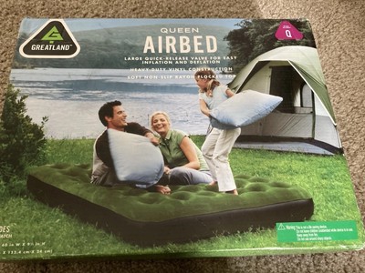 Greatland Flocked-Top Queen Airbed 80 in Large X 60 W 9 1/2 in H