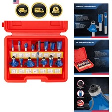 Tungsten Carbide Router Bits 15-Piece Set