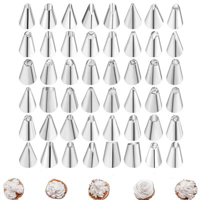 48 Stck. Glasur Spitze Glasur Spritzdüsen Set Cupcake Kuchen Backen Dekorieren Werkzeuge