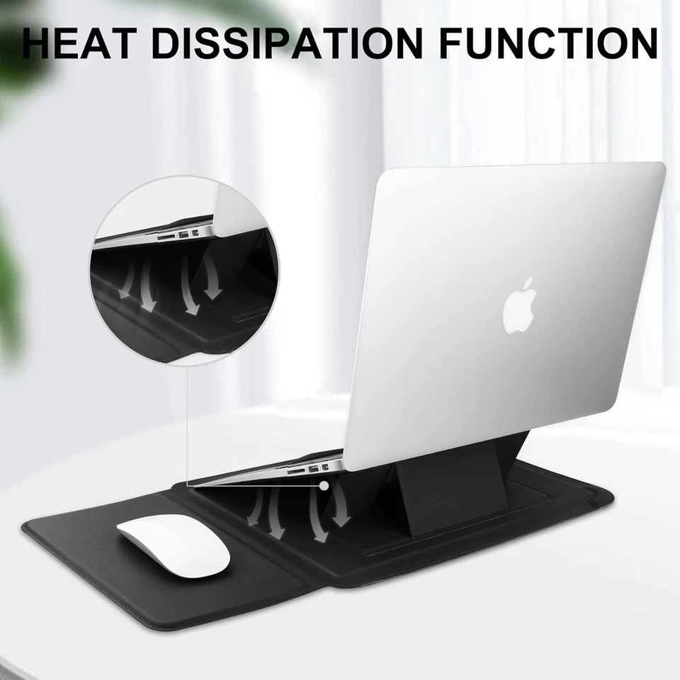 HoYiXi 15 16 Inch Laptop Sleeve Case Leather Bag for MacBook Pro 16 Dell XPS Len - Image 3 of 4