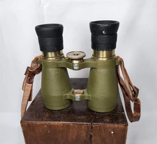 World War I German Binoculars Fernglas 08 , Clear Lens, Works, Strap