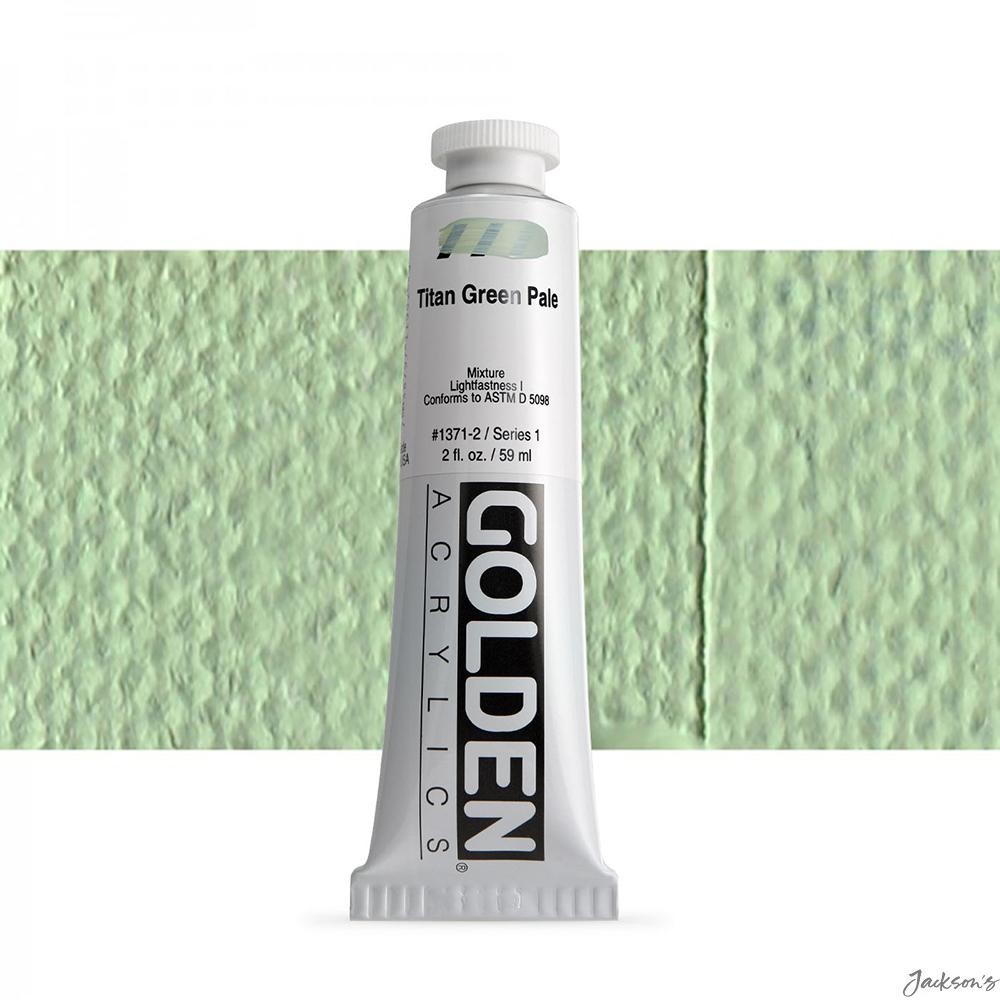 Golden Heavy Body Acrylic Paint Tube 59ml Titan Green Pale Artist Colour