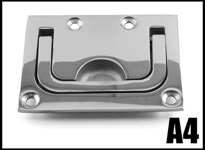 76mm Flush Lift Lukenring Griff für Boot Spind 316 A4 Marine Edelstahl