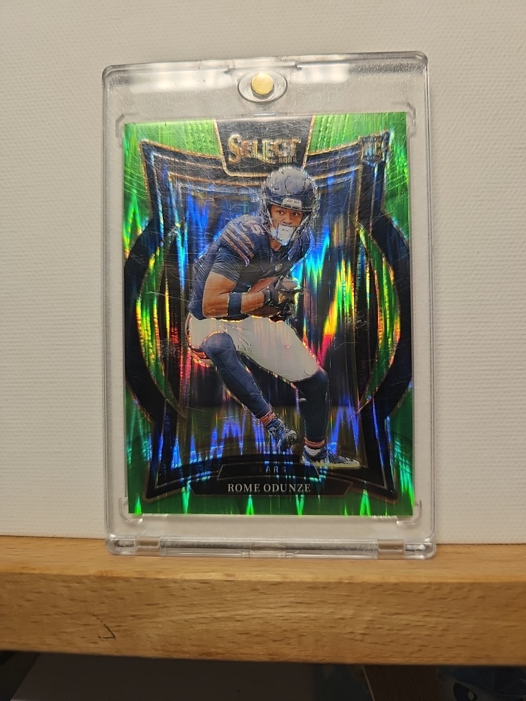 2024 Panini Select - Concourse Rome Odunze #3 Neon Green Shock Prizm /599 (RC)