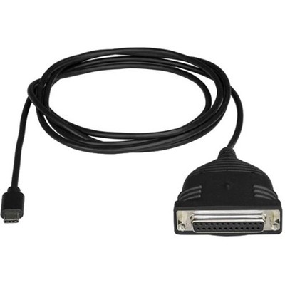 StarTech USB C to Parallel Printer Cable - USB to DB25 - Printer Cable Adapter -