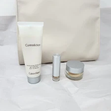 Calvin Klein Contradiction for Women Set W Bag, Perfume .13oz, Body Cream, Gel