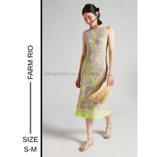 MSRP $280 NWOT Farm Rio Knit Midi Dress Size S-M | SAME DAY SHIP or NEXT DAY bc