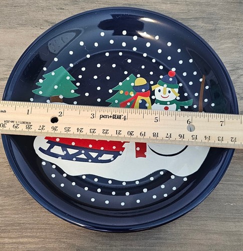 3 Vintage 1989 Lillian Vernon Christmas Ceramic Plates QTY each 7.5 inches - Picture 3 of 7