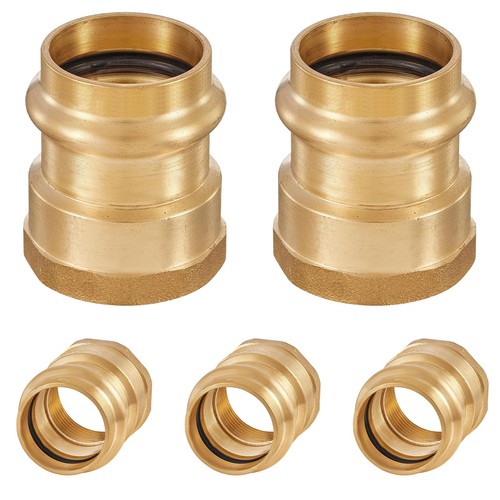 5 PCS 1/2 Inch Copper Press x 1/2 Inch Female NPT Brass Adapter Fitting