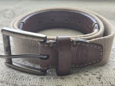 FOSSIL BEIGE CANVAS LEATHER METAL BUCKLE SIZE...