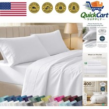 Luxurious 400 Thread Count 100 Cotton Queen Sheet Set - Quality
