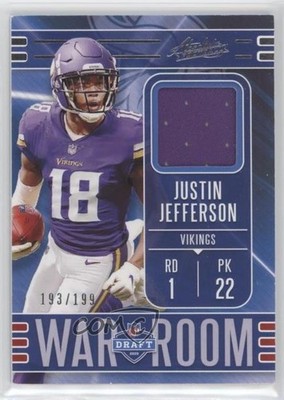 2020 Panini Absolute War Room Materials 193/199 Justin Jefferson Rookie RC sd0