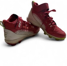 Under Armour Youth Baseball/Softball Cleats Red/White/Green US 6Y