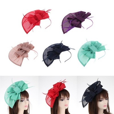 Frauen Lady Bridal Feather Fascinator Cocktail Party Hut Kopfbedeckungen