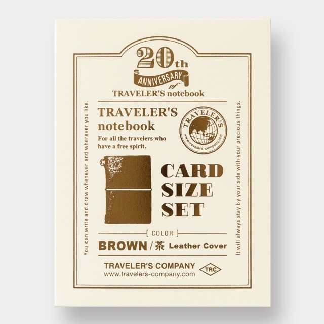 TRAVELER’S Notebook Card Size 20th Anniversary Set Color Brown JAPAN