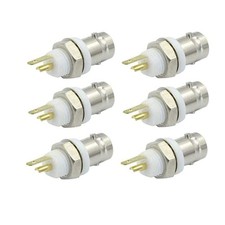 GDQLCNXB BNC Female Jack Bulkhead Solder Panel Mount Insulated Coax Rf Silver