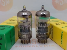 Amperex ECC88 6DJ8 O-getter Matched Pair - Heerlen '63 - Near NOS
