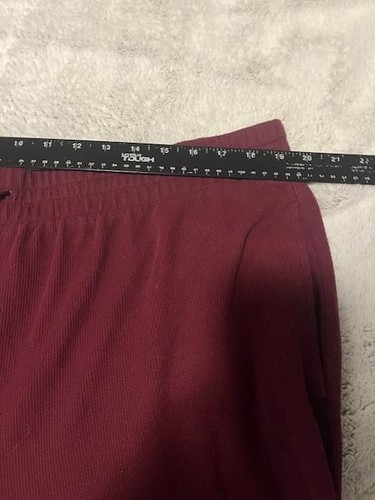 Victoria's Secret Pajama Set Womens XXL Burgundy Thermal Henley Jogger Lounge - Picture 14 of 15
