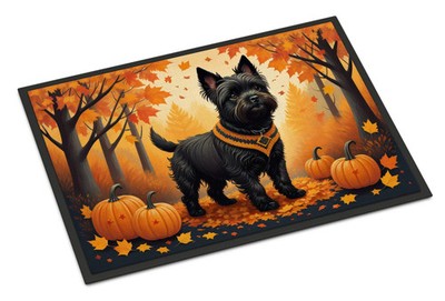 NEW Black Cairn Terrier Fall Doormat Front Door Mat Indoor Outdoor Rugs for