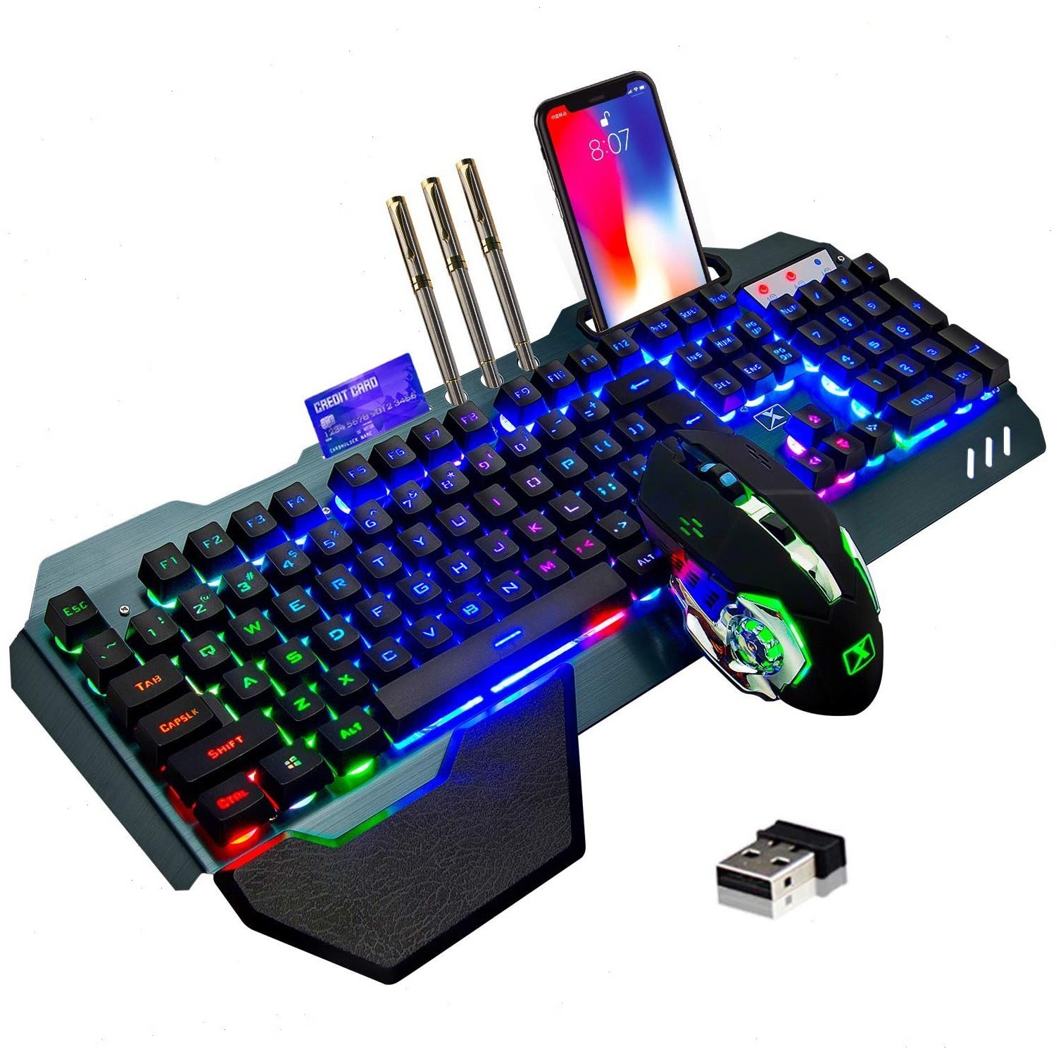 Wireless Gaming Keyboard And Mouse Combo RGB Backlit Recharg