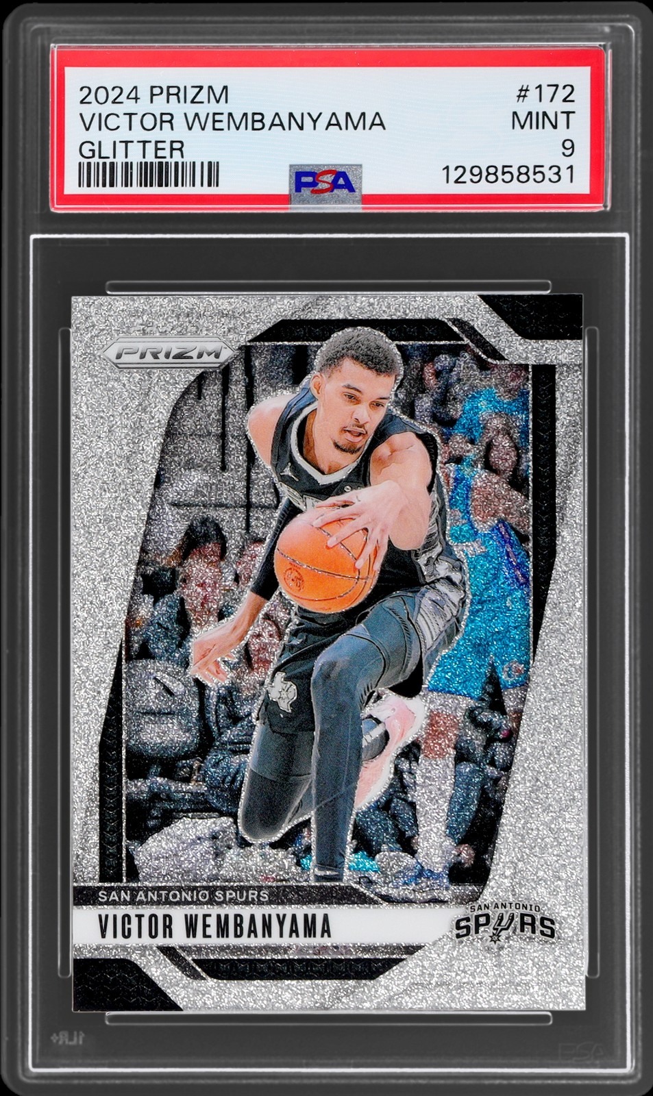 2024 Panini Prizm Victor Wembanyama #172 PSA 9 Glitter Prizm Basketball Mint SSP