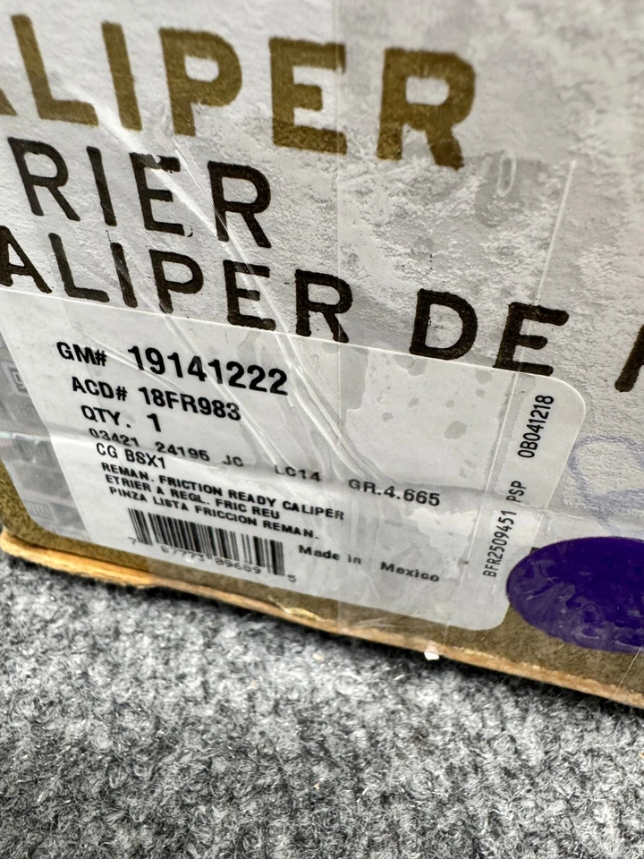 Conjunto de pinça de freio a disco dianteira esquerda ACDelco Gold 18FR984 pronto para fricção - Imagem 3 de 4