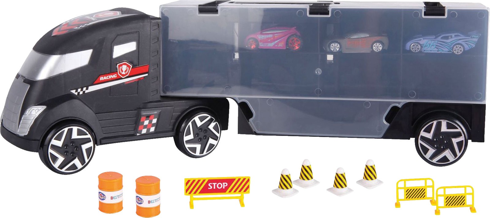 VEDES Speedzone - Автомобильный транспортер m. Farbwechsel Autos Spielset Grau